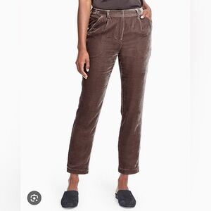 Garnet Hill Brown Ankle-Length Corduroy Pants